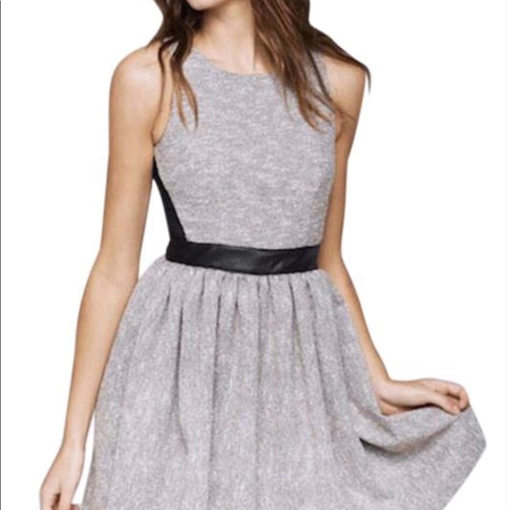 Tweed and leather Dress